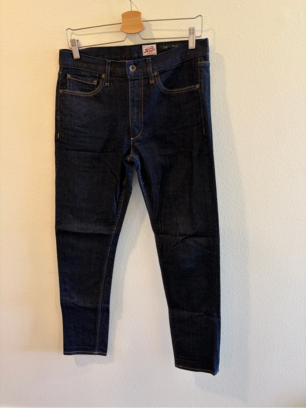rag & bone Men's Deep Indigo Slim Straight Jeans
